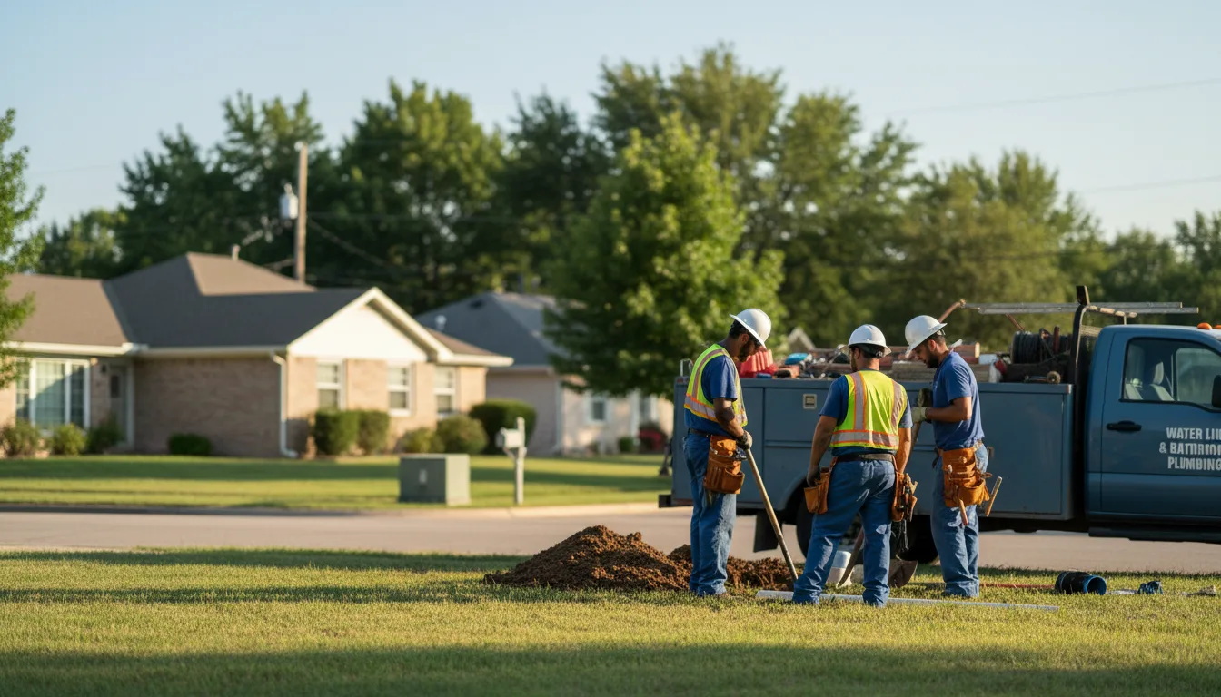 Residential water line and bathroom plumbing service in Cabins, WV
